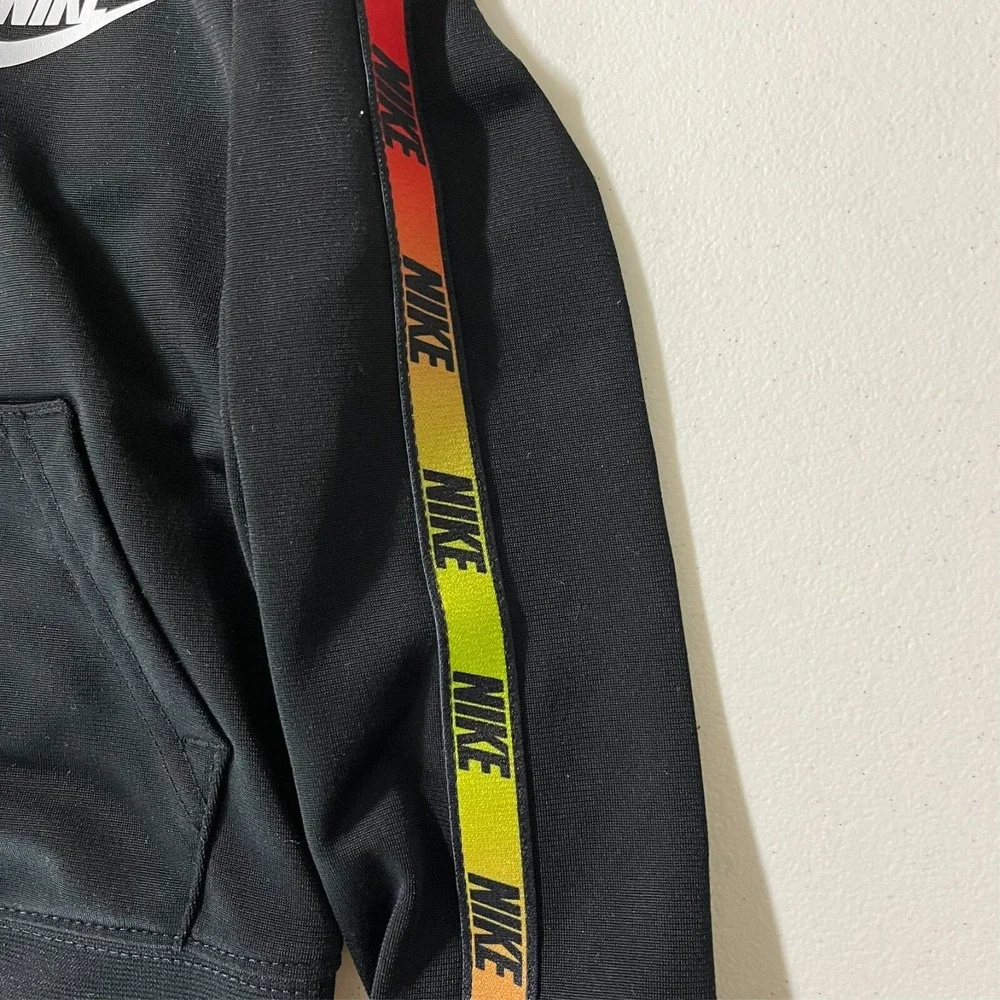 Nike Toddler Boys Black Full Zip Track Jacket Gradient Logo Tape Size 2T